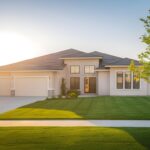modern-suburban-house-with-lush-green-lawn-blue-sky_23-2151974426